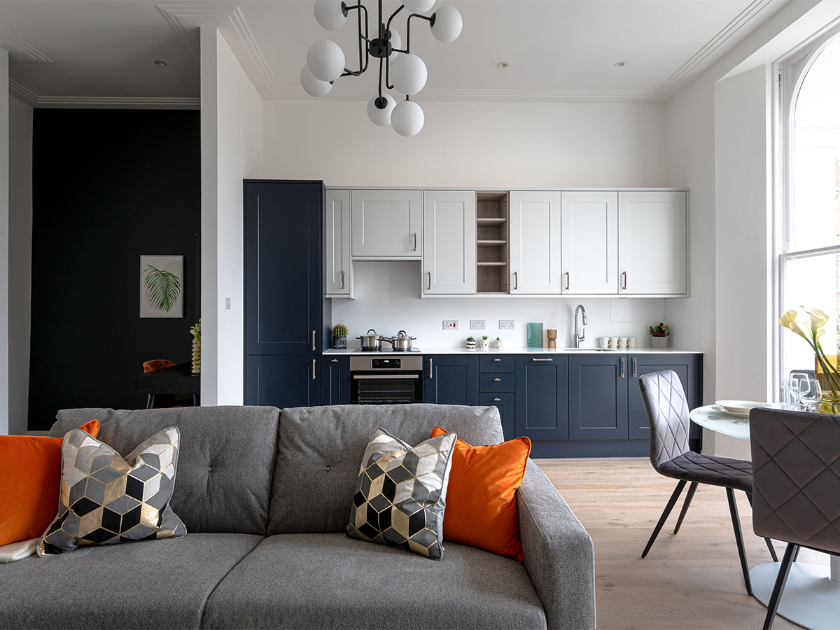 Kitchen Interior of Colville Terrace, Flat 2, Notting Hill London